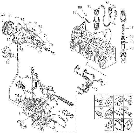 Alimentation en carburant Moteur DW8B