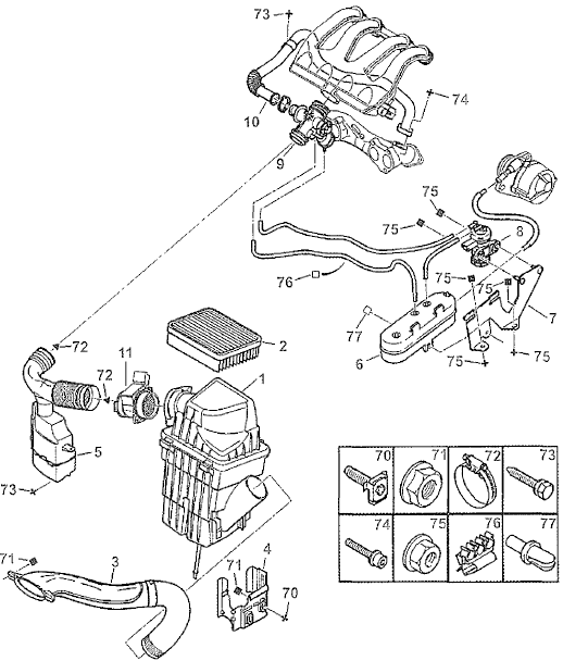 Alimentation en air Moteur DW8B